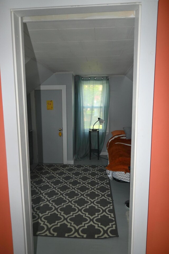 40 Baker St, Bingham, ME 04920 - hallway with vaulted ceiling