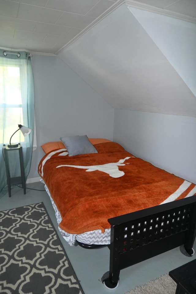 40 Baker St, Bingham, ME 04920 - bedroom with lofted ceiling and baseboards