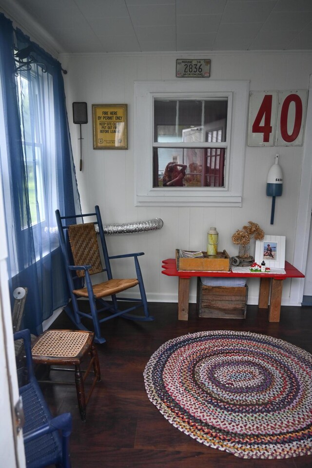 40 Baker St, Bingham, ME 04920 - living area with wood finished floors and baseboards
