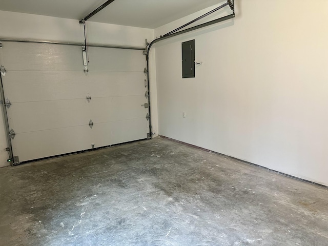 garage with electric panel