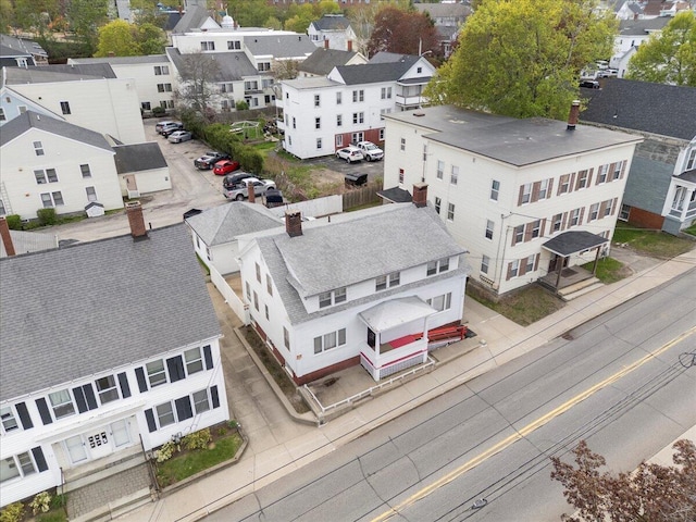 aerial view of residential area