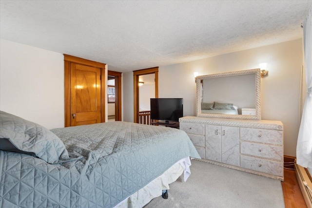 bedroom featuring a textured ceiling