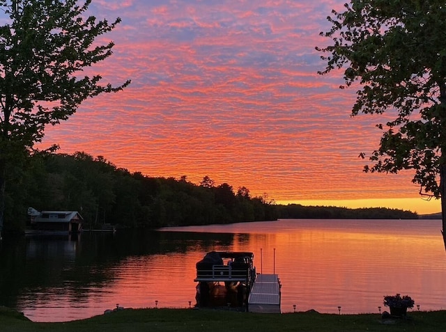 1824 Sunny Cove Ln, Meddybemps, ME 04657 - water view featuring a dock