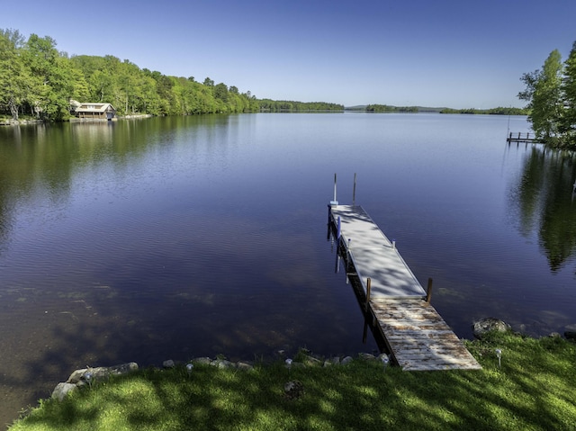 1824 Sunny Cove Ln, Meddybemps, ME 04657 - dock with a water view and a forest view