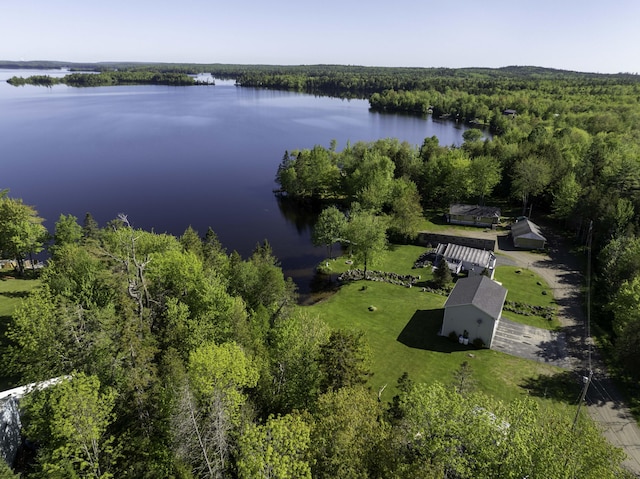 1824 Sunny Cove Ln, Meddybemps, ME 04657 - aerial view of property's location with a nearby body of water and a heavily wooded area