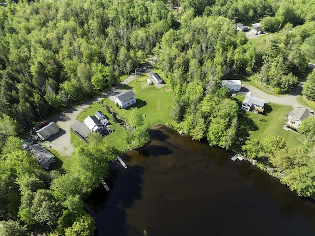 1824 Sunny Cove Ln, Meddybemps, ME 04657 - aerial view of property and surrounding area with a nearby body of water and a forest