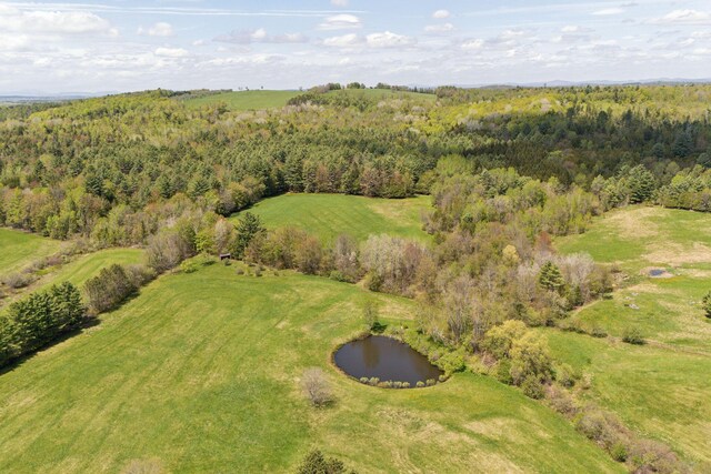 538 Malbons Mills Rd, Skowhegan, ME 04976 - aerial view of property and surrounding area with a forest and a nearby body of water