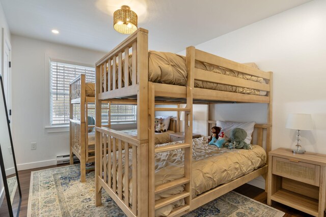 15 Francis St Unit 10, Old Orchard Beach, ME 04064 - bedroom featuring wood finished floors, baseboards, and recessed lighting