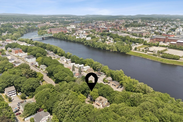 176 Second St, Auburn, ME 04210 - drone / aerial view of a nearby body of water and a notable bridge