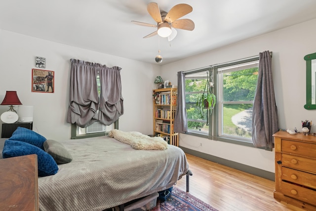 176 Second St, Auburn, ME 04210 - bedroom with light wood-style floors and ceiling fan