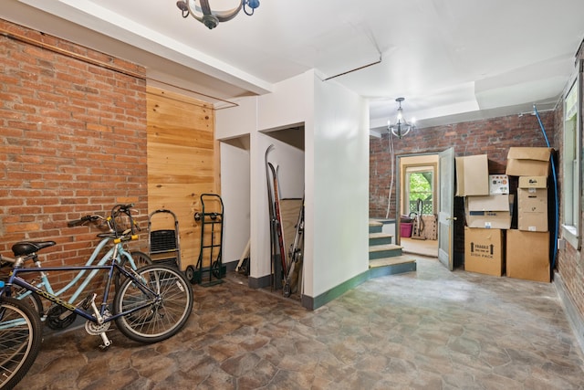 176 Second St, Auburn, ME 04210 - interior space with stone floors and brick wall