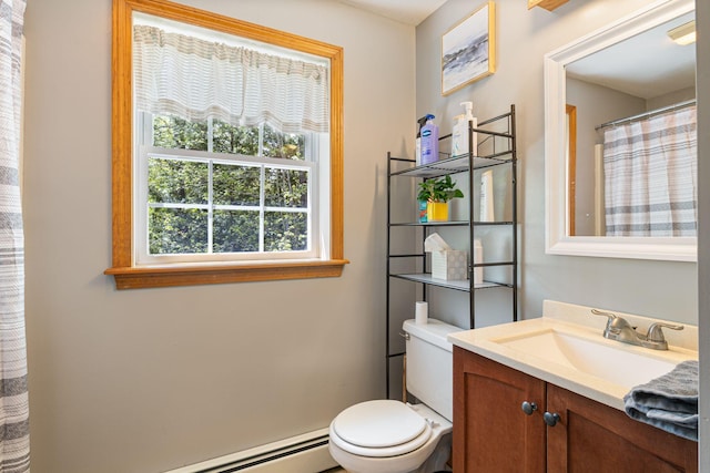 212 New Dam Rd, Waterboro, ME 04061 - full bath with vanity, toilet, and a shower with curtain