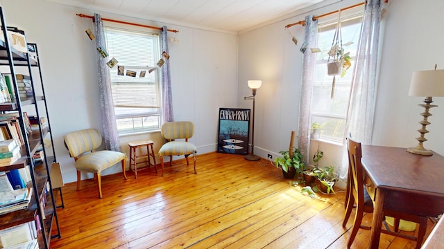 19 Russell St, Bangor, ME 04401 - sitting room with light wood-type flooring, healthy amount of natural light, and crown molding