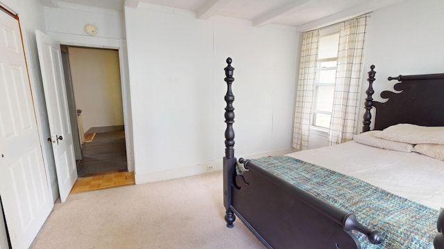 19 Russell St, Bangor, ME 04401 - carpeted bedroom with beamed ceiling and baseboards