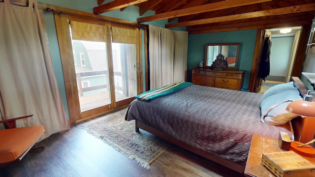 19 Russell St, Bangor, ME 04401 - bedroom featuring wood finished floors and access to outside