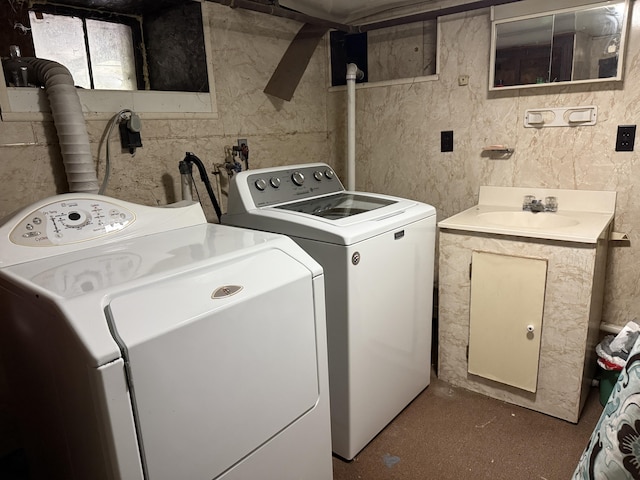 19 Russell St, Bangor, ME 04401 - laundry area with separate washer and dryer and cabinet space