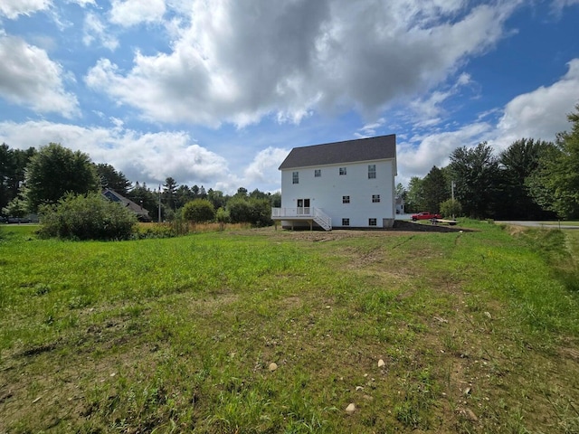 LOT3 Hawks Xing, Hermon, ME 04401 - view of grassy yard featuring a deck
