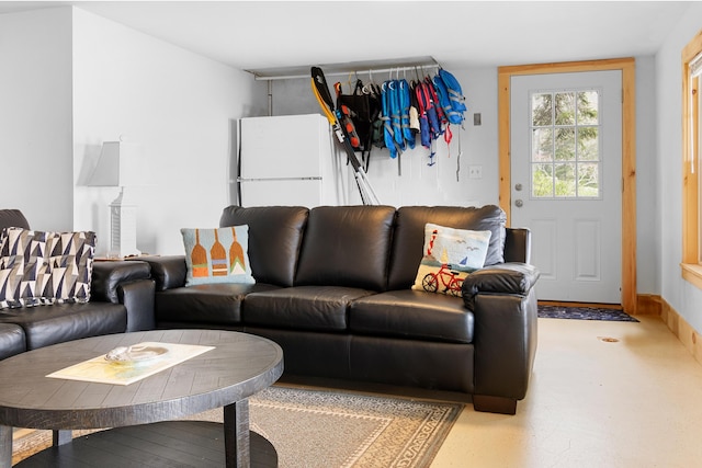 21 Linekin Rd, Boothbay Harbor, ME 04538 - living area with concrete flooring