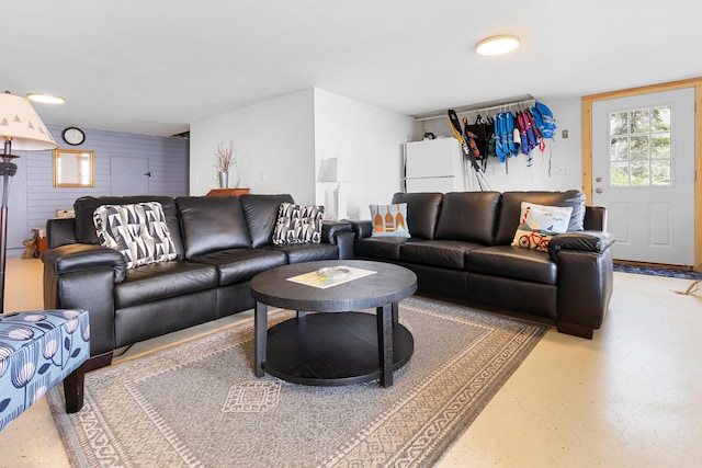 21 Linekin Rd, Boothbay Harbor, ME 04538 - living area featuring finished concrete flooring