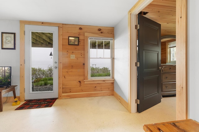 21 Linekin Rd, Boothbay Harbor, ME 04538 - foyer featuring wood walls and baseboards