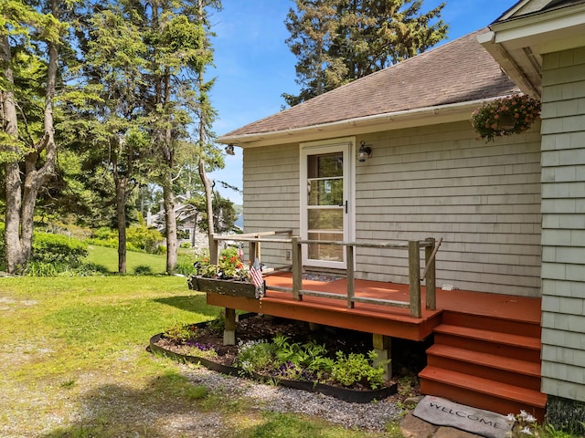 21 Linekin Rd, Boothbay Harbor, ME 04538 - deck with a lawn