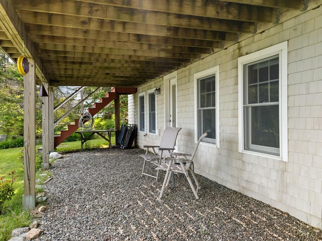 21 Linekin Rd, Boothbay Harbor, ME 04538 - view of patio featuring stairs