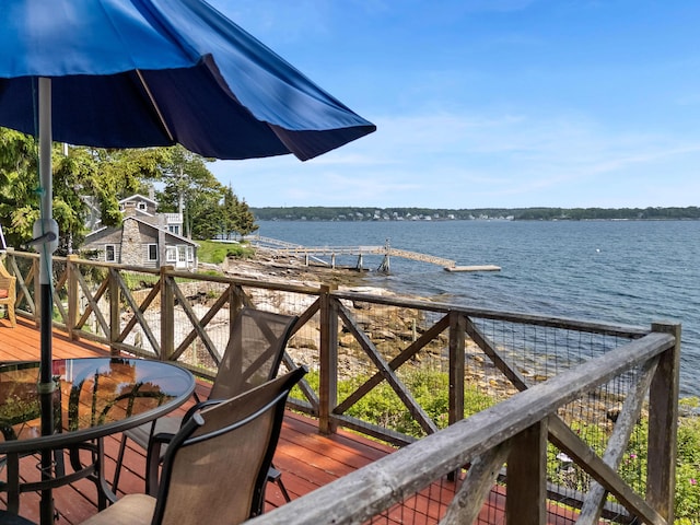 21 Linekin Rd, Boothbay Harbor, ME 04538 - deck with a water view