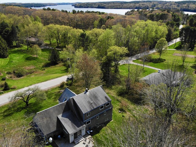 17 Westview Rd, Damariscotta, ME 04543 - bird's eye view of a nearby body of water and a heavily wooded area