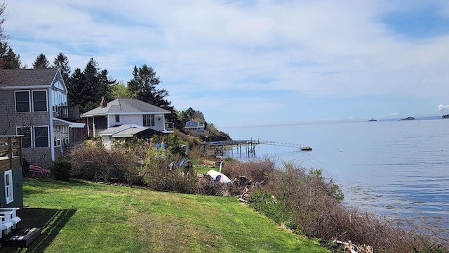 61 W Shore Rd, Harpswell, ME 04079 - view of grassy yard featuring a water view