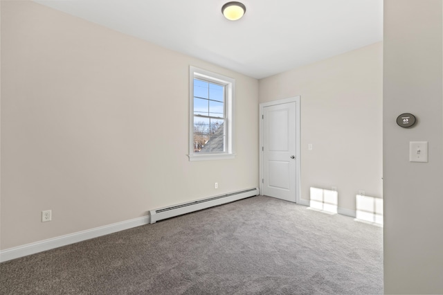 32 Jackson St, Portland, ME 04103 - carpeted empty room with a baseboard radiator and baseboards