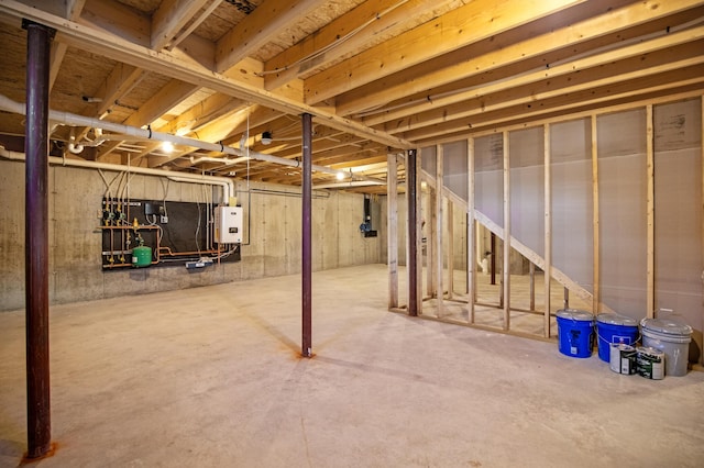 32 Jackson St, Portland, ME 04103 - unfinished basement featuring water heater