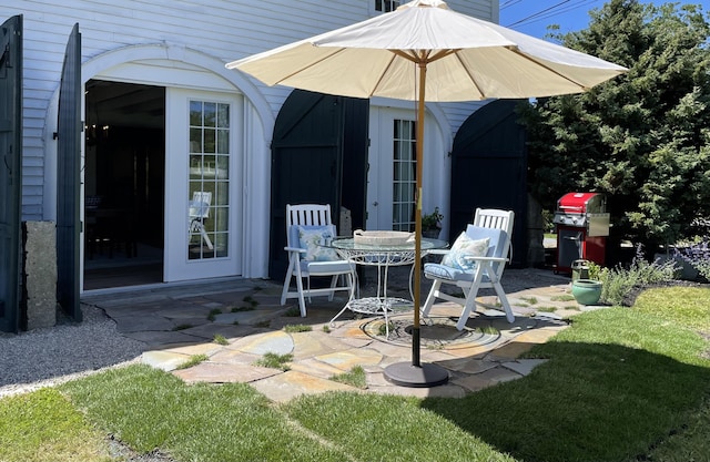 32 Murray Hill Rd, Boothbay, ME 04544 - view of patio / terrace with grilling area and outdoor dining space