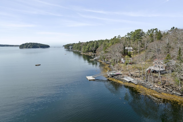 33 Bernier Ln, Harpswell, ME 04079 - water view with a floating dock