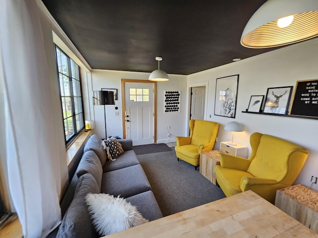 58 Cedar St, Bangor, ME 04401 - living room featuring carpet flooring and baseboards
