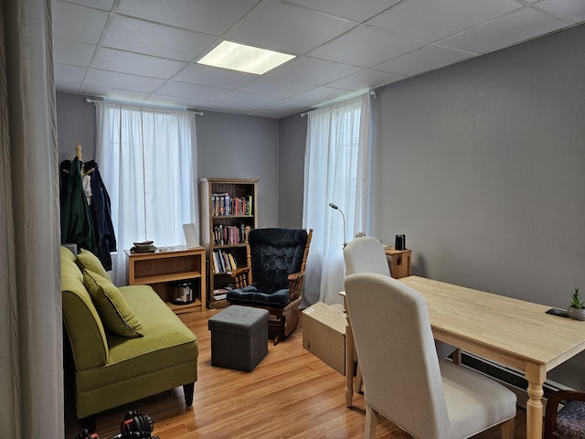 58 Cedar St, Bangor, ME 04401 - office with light wood-style flooring and a paneled ceiling