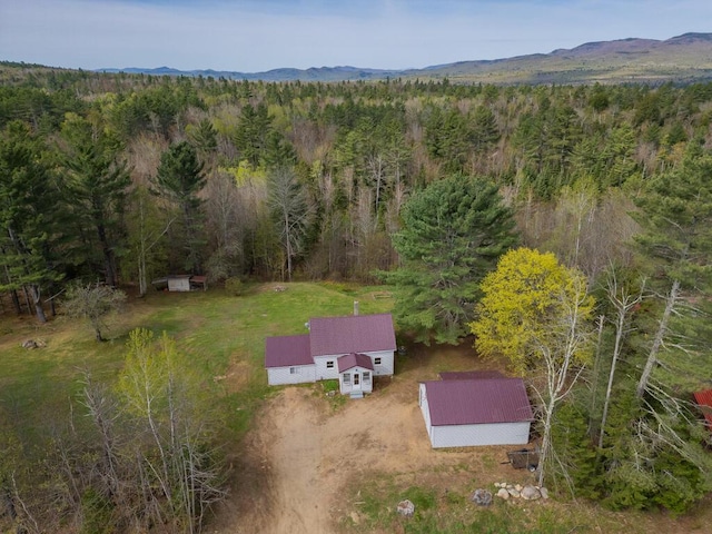 283 School St, Weld, ME 04285 - view of subject property featuring a heavily wooded area and a mountainous background
