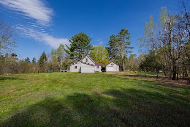 283 School St, Weld, ME 04285 - view of grassy yard featuring an outbuilding