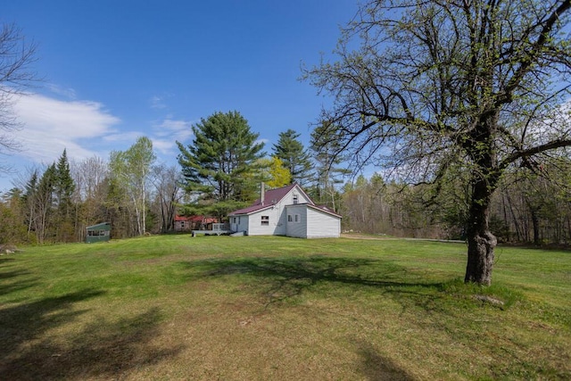 283 School St, Weld, ME 04285 - view of grassy yard featuring an outdoor structure