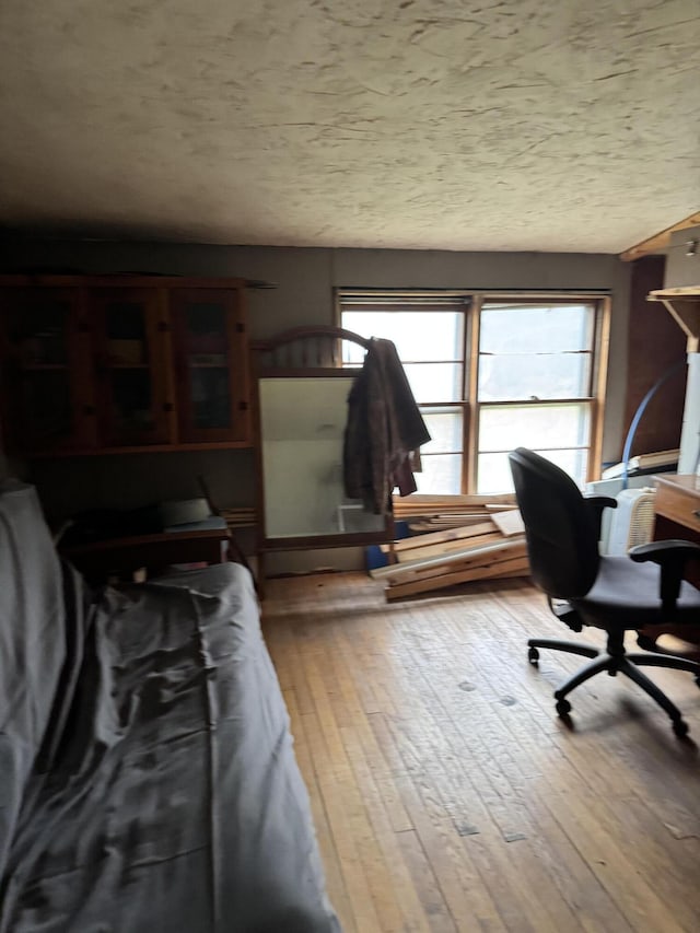 27 Trestle Rd, Medford, ME 04463 - office featuring plenty of natural light, wood-type flooring, and a textured ceiling