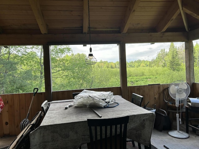 27 Trestle Rd, Medford, ME 04463 - sunroom / solarium with beamed ceiling