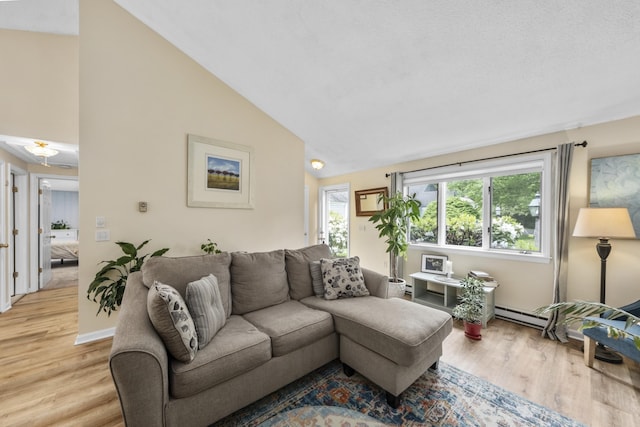 4 Oakview Dr Unit 4, Cape Elizabeth, ME 04107 - living room featuring light wood-type flooring and high vaulted ceiling