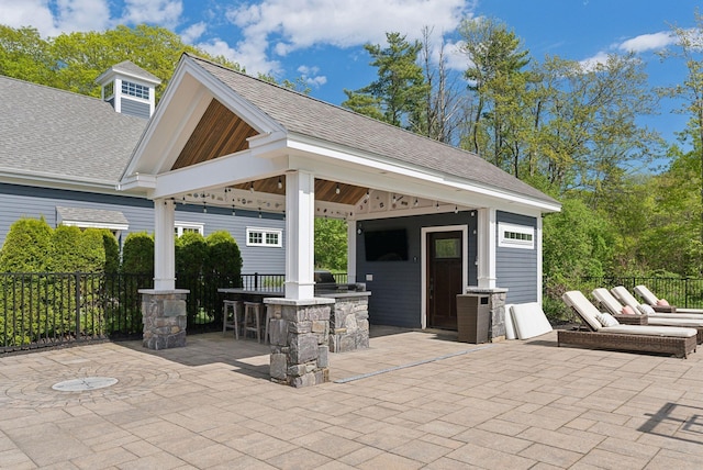 10 Jameson Dr, Falmouth, ME 04105 - view of patio featuring a gazebo