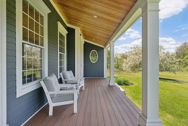 10 Jameson Dr, Falmouth, ME 04105 - porch featuring a yard