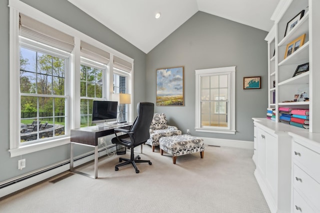 10 Jameson Dr, Falmouth, ME 04105 - carpeted office space with lofted ceiling and baseboards