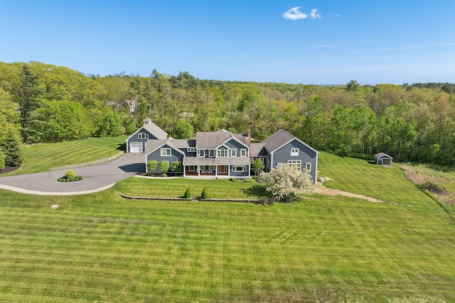 10 Jameson Dr, Falmouth, ME 04105 - view from above of property with a forest