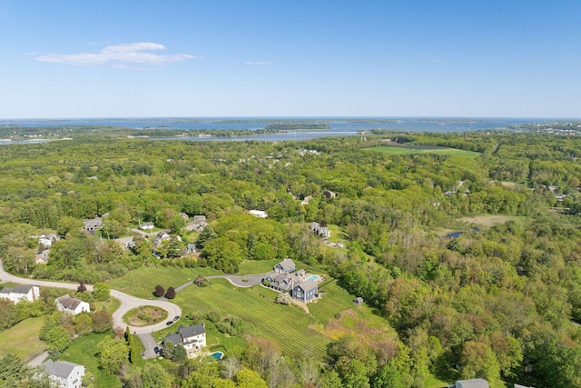 10 Jameson Dr, Falmouth, ME 04105 - aerial view of property's location with a heavily wooded area