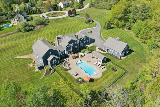 10 Jameson Dr, Falmouth, ME 04105 - bird's eye view of a pool area