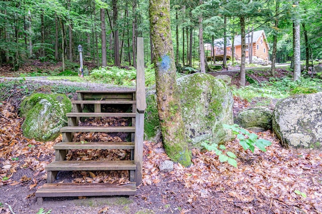 134 Valhalla Ln, Norway, ME 04268 - view of yard with a forest view