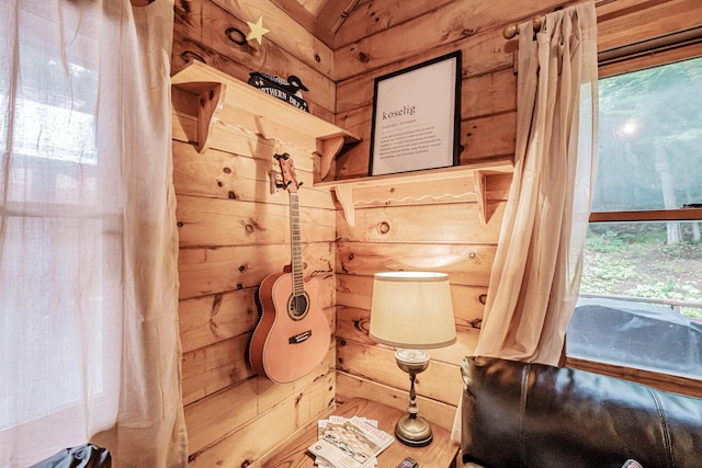 134 Valhalla Ln, Norway, ME 04268 - bathroom with wood walls and plenty of natural light