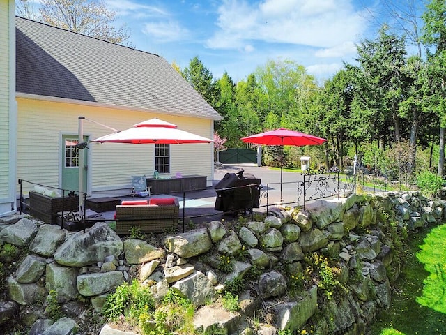 22 Lindas Way, Manchester, ME 04351 - view of patio featuring outdoor lounge area